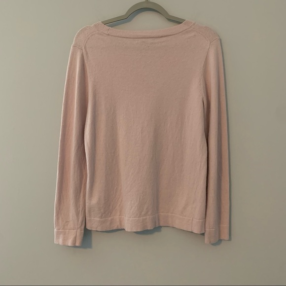 Women’s J. Crew Mercantile light pink wool blend pullover sweater size M - Picture 3 of 4